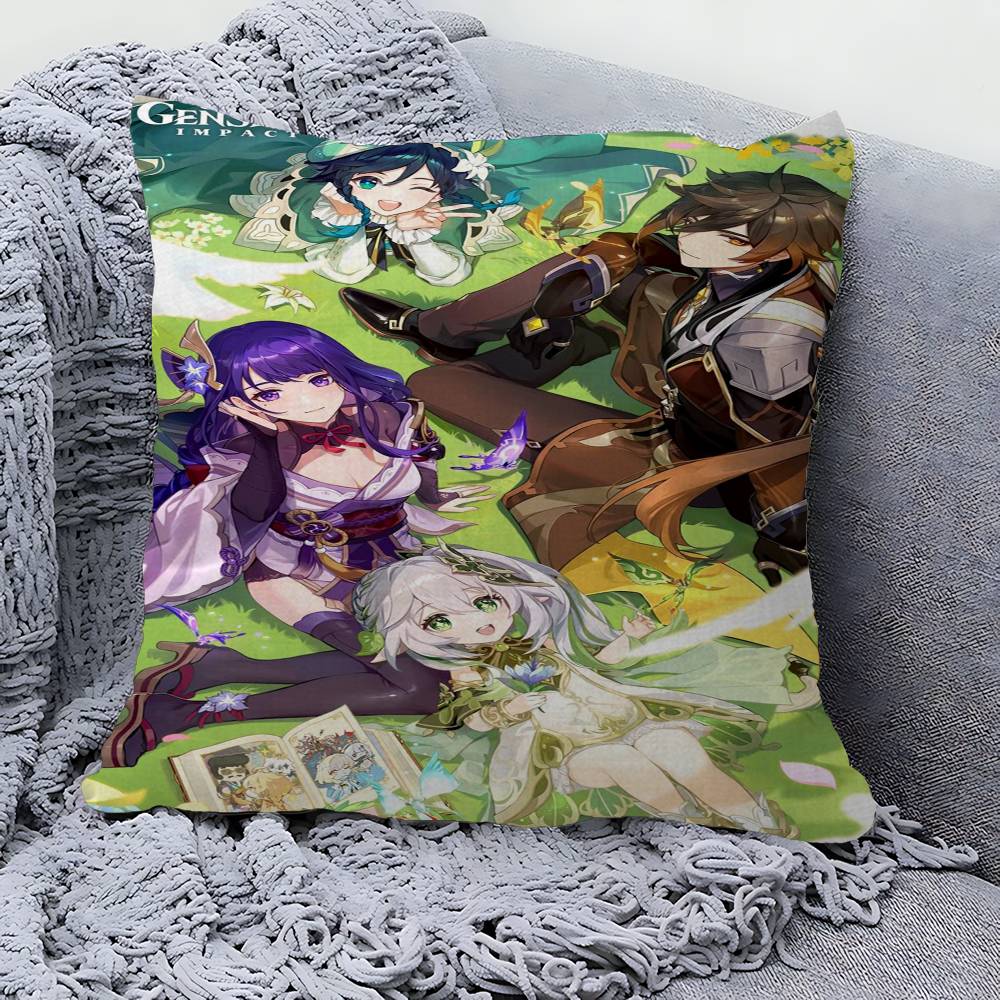 

Genshin Impact Scroll Canvas Painting Pillow Anime Pillow Sofa Bed Head Pillow Cover Cushion Cover x cm Fashion 30X30cm