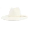 Unisex Suede Felt Fedora Hat Wide Brim Flat Edge Elegant Classic Gentleman Hat