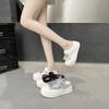 Summer Lace Bag Head Half Slippers Women's Hollow Thick Bottom Velcro Heightening Casual Cool Slippers Outer Wear