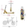 Finger Skate Board Mini Skatepark Professional Ramp Finger Skateboard Children Assembled Alloy Track Scooter Toy Finger Bicycle