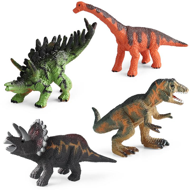 Children's Dinosaur Cognitive Simulation Set: Tyrannosaurus, Triceratops, Ankylosaurus, Stegosaurus Models