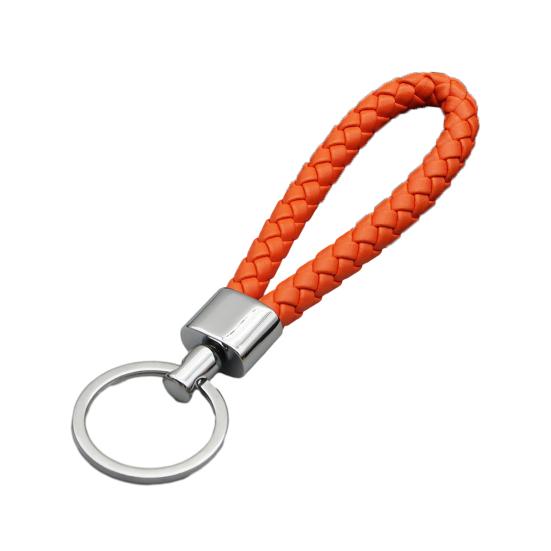 Schlüsselanhänger Lanyard Geflochtenes Seil Kunstleder Angenehmer Griff Schlüsselanhänger Aufhängeseil mit Zinklegierung Schnalle Schlüsselring
