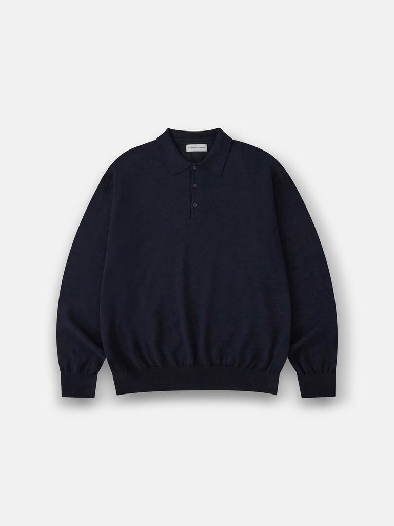 Deowedeoijeueosseom Spring Collar Knit (Navy)