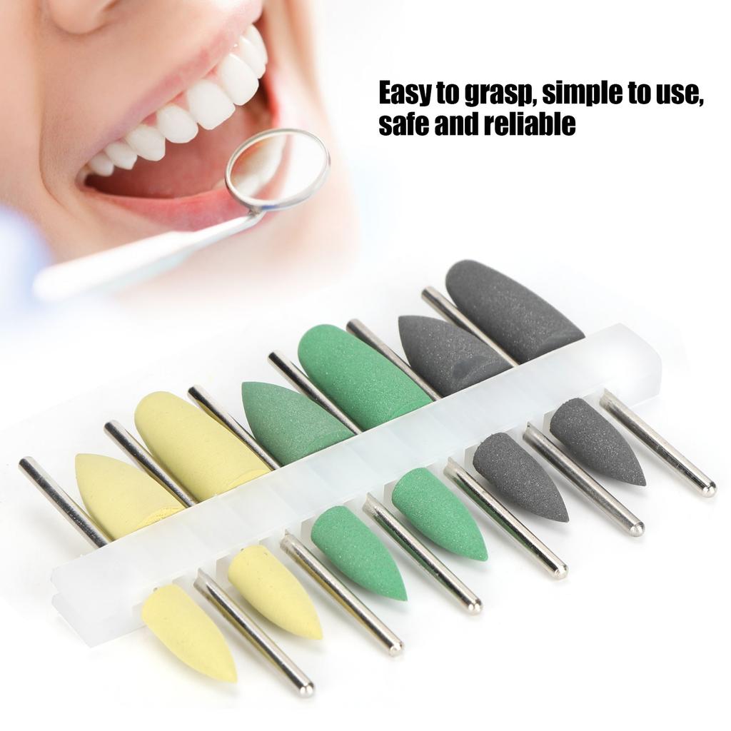 Dental Silicone Rubber Polisher Grinding Head Stainless Steel Shank Dental Grinding Polisher Burs