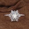 Women's Creative Diamond Snowflake Zircon Ring Band Jewelry Gift