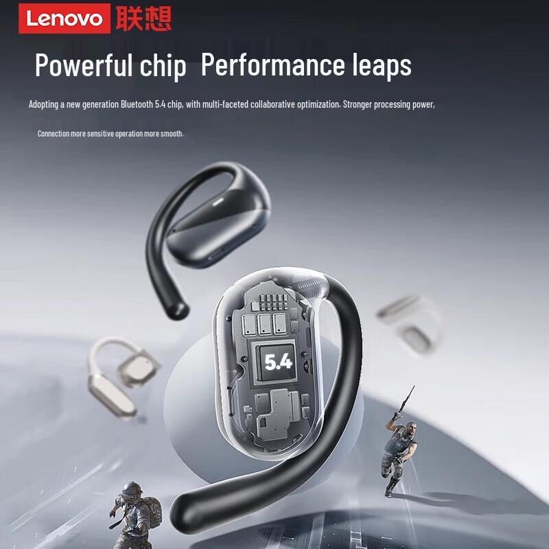 Lenovo EA340 Open-Ear Hook Bluetooth 5.4 Sport Earphones