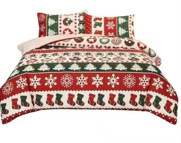 

Green Blue Christmas Santa Claus 3D Printed Bedding Set Cozy Soft Duvet Cover King Queen Twin Size Birthday Gift Bedroom Decor EU Single 135x200cm