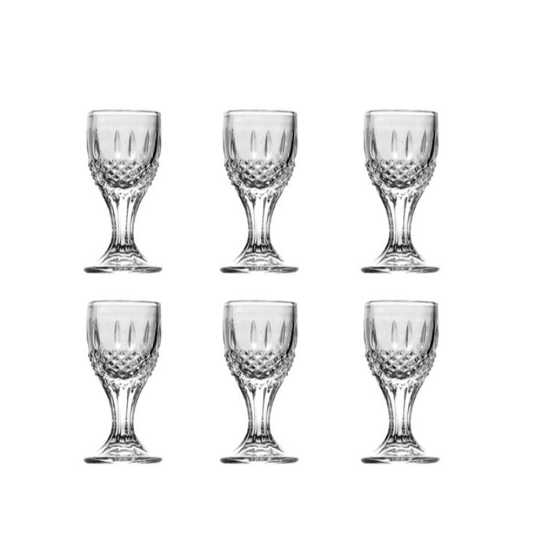 

6pcs Sets Small Wine Glass Exquisite Wine Glass Transparent Cocktail Glass Multiple Styles of Wine Glasses Bar Classic Drinkware 6pcs
