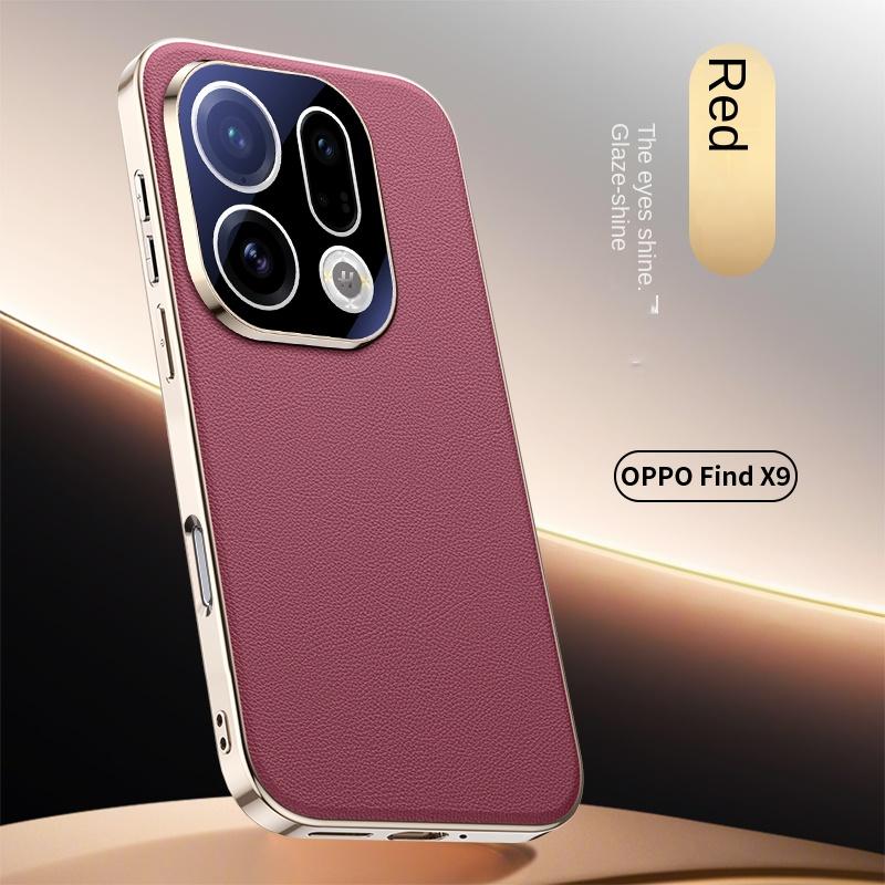 

Для OPPO Find X9 X9 Pro, чехол для телефона из премиальной кожи с полной защитой камеры, ударопрочный и защитой от падений For Find X9 Pro