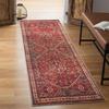 Tapete Corredor Antigo Vermelho Antigo Antiderrapante, Lavável Persa Desgastado para Decoração de Corredor