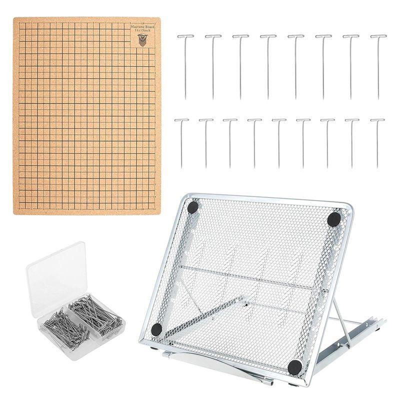 ABUL-Macrame Board And 110 Pins,12X16 In Macrame Project Board With Adjustable Holder, For Braiding Bracelet Creating Macrame