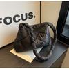 Fashionable Korean Style Checkered Shoulder Bag 2024 Winter New Casual Diamond Crossbody Bag
