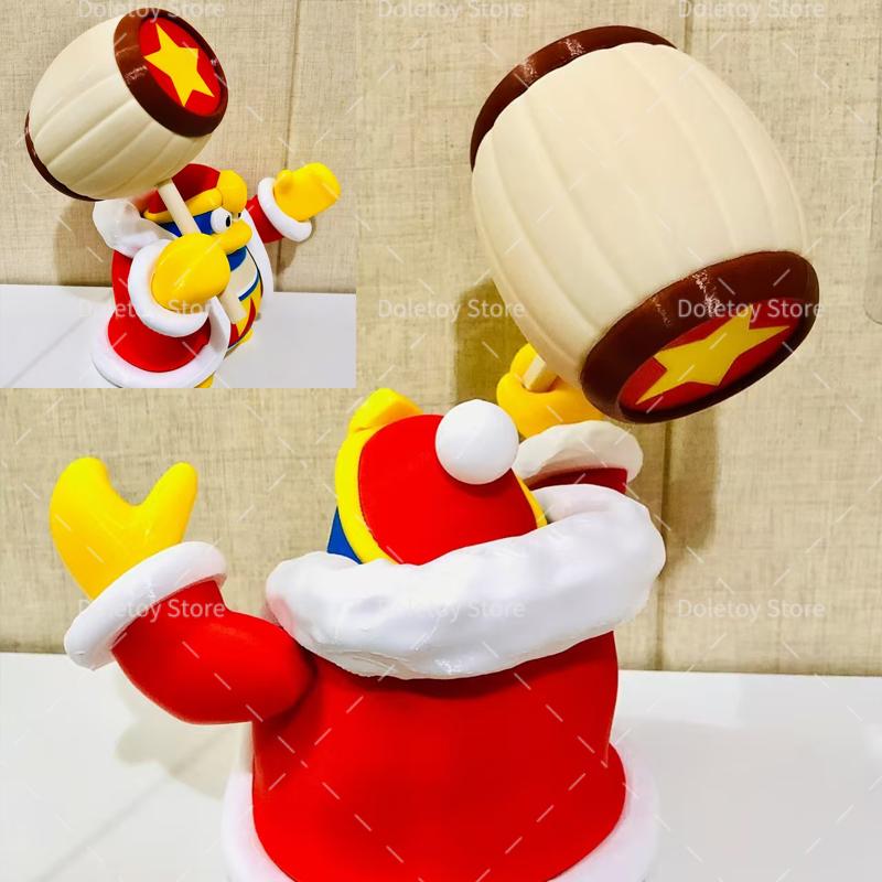 3D Printed Kirby Figure King Dedede With Hammer Character Models Morpho Knight Meta Knight Galaxia DIY Toy for Kid Xmas Gift