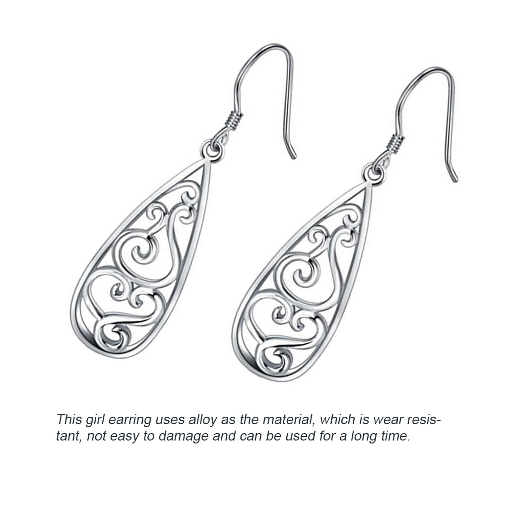 1 Pair Lady Fashion Earrings Retro Style Hollow Decoration Bohemia Ears Pendants Jewellery Presents Accessories Working