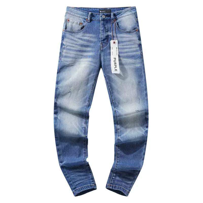 ZYLLO Blue Ripped Jeans High Street Casual Pants