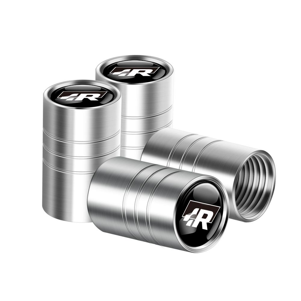 4pcs/set Car Wheel Tire Valve Stem Caps for Volkswagen VW GTI S Racing Rline R Emblem TOURAN PASSAT CC GOLF JETTA TOUAREG T-ROC
