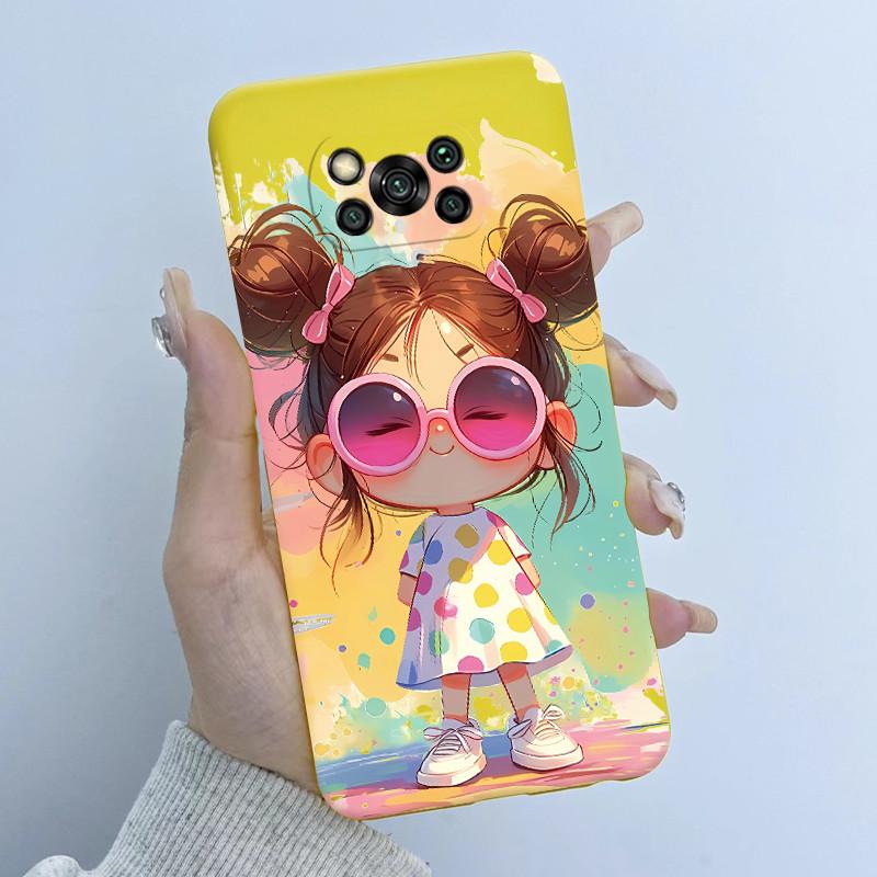 For Xiaomi Poco X3 Pro Case Flower Girls Design Soft Silicone Phone Back Cover For Xiomi PocoX3 Pro X 3 3X Poco X3 NFC Shells