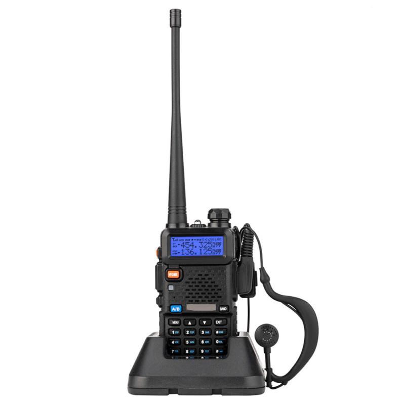 Bf-uv5r 5w Dual-band Walkie-talkie With Earphone Led Flashlight 1.5" Lcd Display Vhf 136~174mhz /