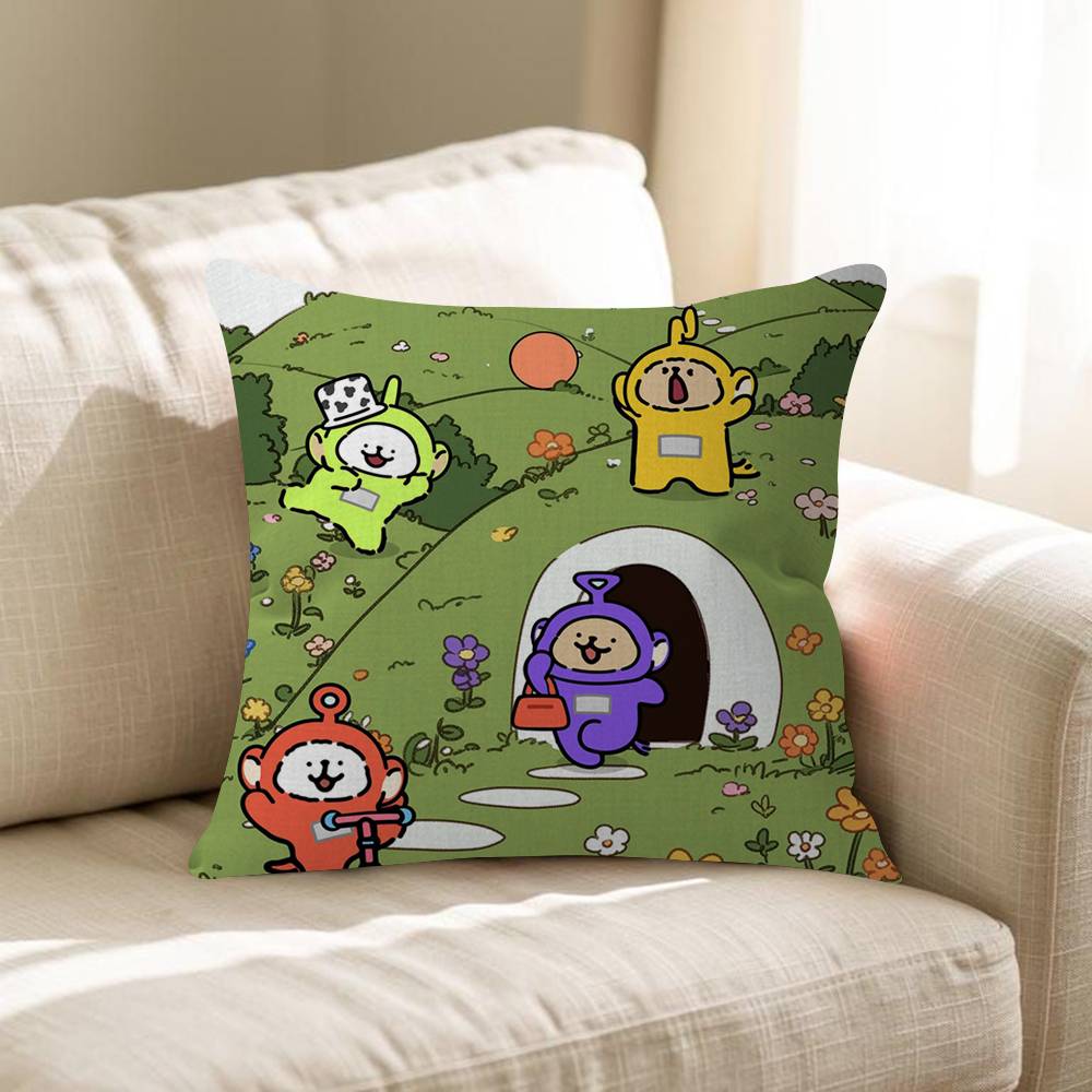 Cartoon TTeletubbies Cushion Cover Decorative Pillow Sofa Home Decor Case Pillow Cases