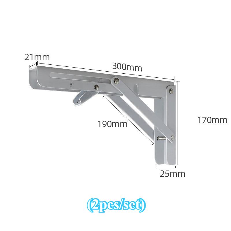 2pcs/set Brushed Stainless Steel 6-20 Inch Folding Angle Bracket Triangle Shelf Heavy Support Adjustable Wall Mounted Bench