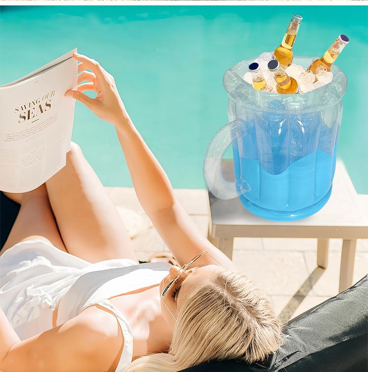 Portable Inflatable Ice Bucket for Outdoor Water Play, Beach, Camping & Beer Cups