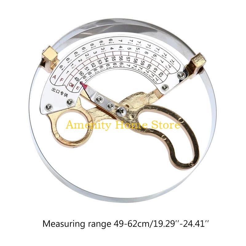 F26C Hat rule Scissor Type Circle Hat Hat Size Measuring Tool Hand Hold Millinery sizers 49-62cm/19.3-24inches