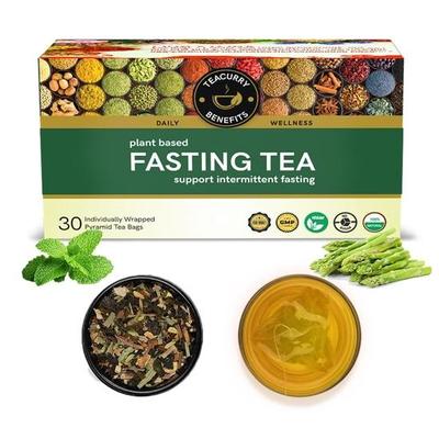 Teacurry Fasting Tea (1 Month Pack, 30 Bags) - Fasting with Immunity and Energy Benefits| Intermittent Fasting Tea |100% Natural & Vegan