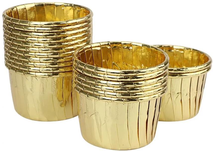 Golden Muffin Cups 50 Pcs