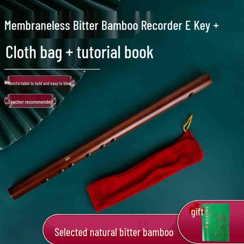 Flauto di Bambù Amaro per Principianti, Adulti e Bambini, Tonalità F o G, Flauto Traverso Entry-Level, Piccolo Strumento Musicale di Nicchia.