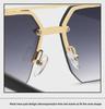 2025 Trendy Double Beam Square Pilot Sunglasses - Unisex European & American Half Frame Style