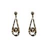Exaggerated leopard print water drop earrings women's unique long large earrings retro earrings