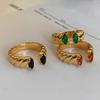 Unique Stylish And Colorful Gemstone Ring For Women With Adjustable Size Comfort For