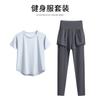 Tennis suit women's short-sleeved training clothes outdoor running quick-drying clothes thin badminton T-shirt fitness clothes