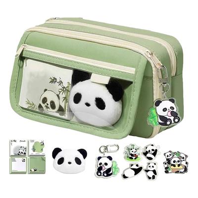 Aesthetic Pencil Case Panda Pencil Case Large Capacity Animal Pencil Case Cute Pencil Pouch Panda Stationery Case With Zipper