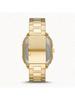 Men's Automatic Hollow-out Gold Dial Watch Golden Steel Strap. small square hollow-out dial fashionable versatile, perfect boyfriends friends. BQ2573