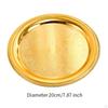 Aluminum Alloy Dinner Plate Salad Round 20cm Stackable Serving Storage Tray for Kitchen