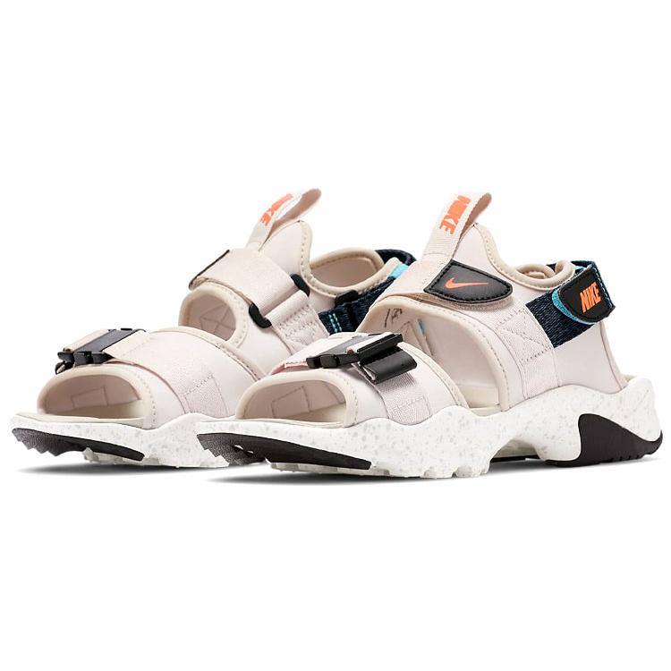 Nové sportovní sandály Nike Outdoor s otevřenou špičkou béžové 'Desert Sand Lagoon Pulse Black' dámské CV5515-004