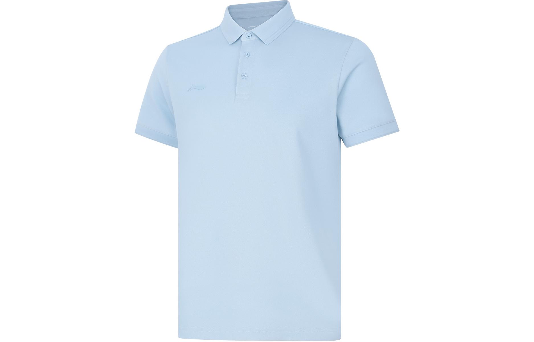 Li Ning Polo Shirt Men s Clear Sky Blue APLU195-3 M