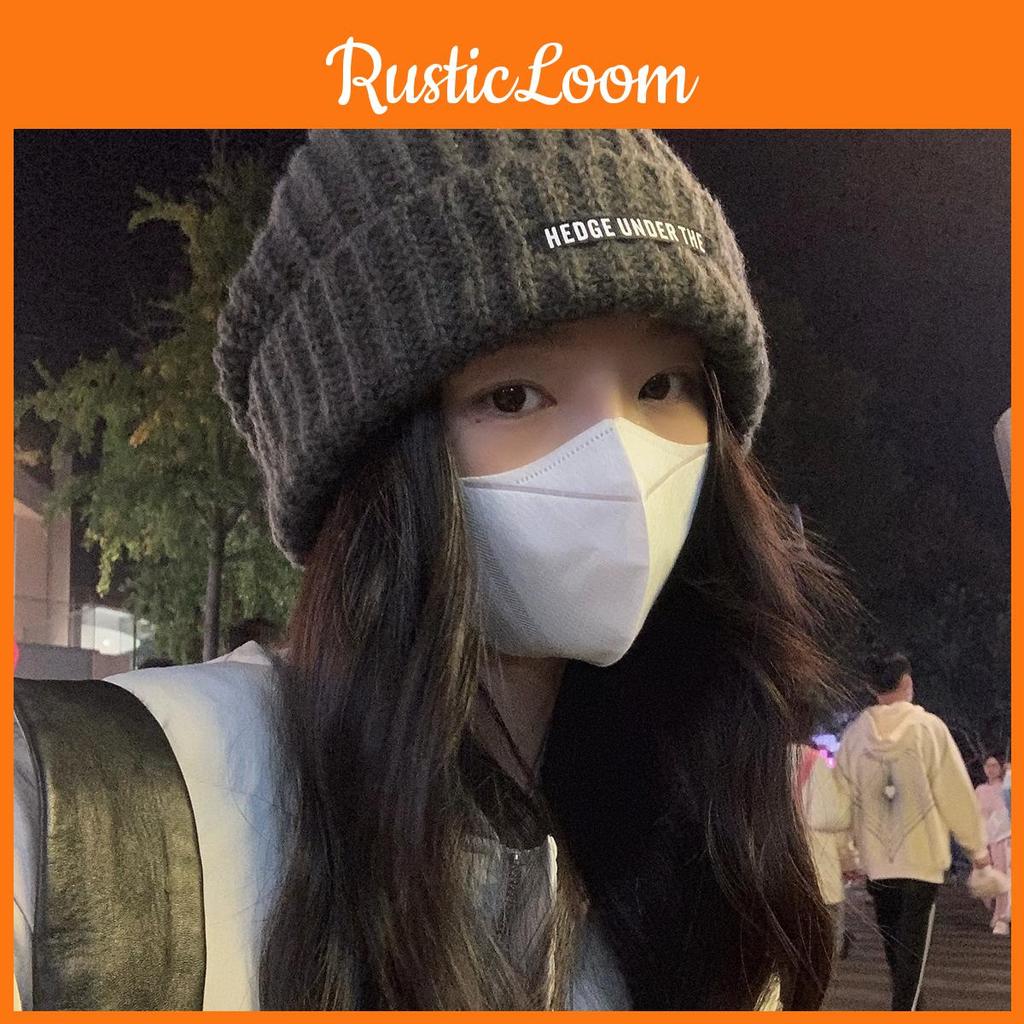 Warm Soft And Womens Acrylic Knit Beanie Trendy Winter Hat With Design Letter