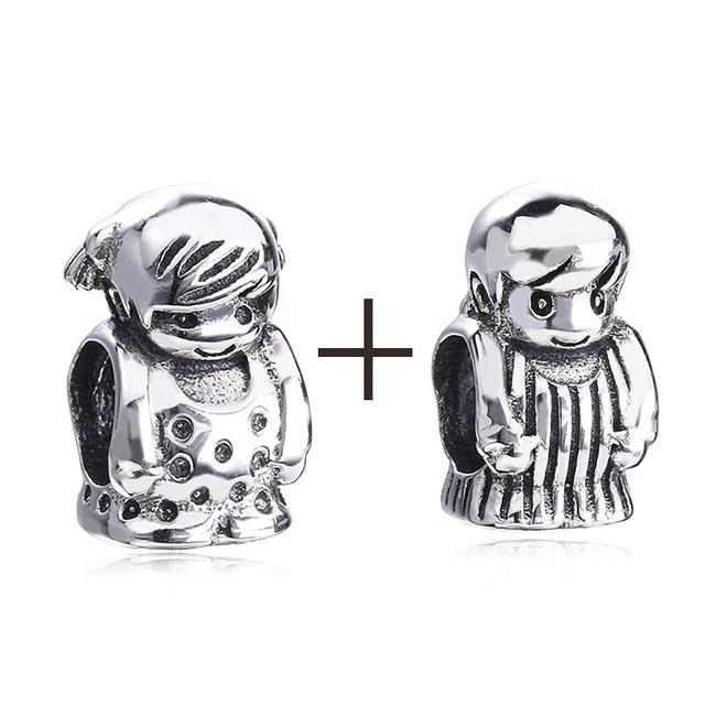 2pcs /Lot New Mom &Dad Charm Beads Fit European Style Brand Bracelets For Women Family Romantic Jewelry Gift Buy 1 Get 1 Free