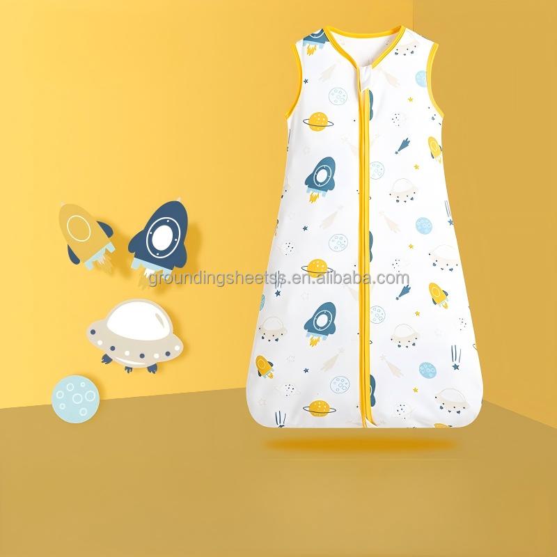 Baby Sleeping Bag Summer Thin Baby Sleepsack Kids Sleepwear Anti-Kick Blanket Cartoon Print 100% Cotton