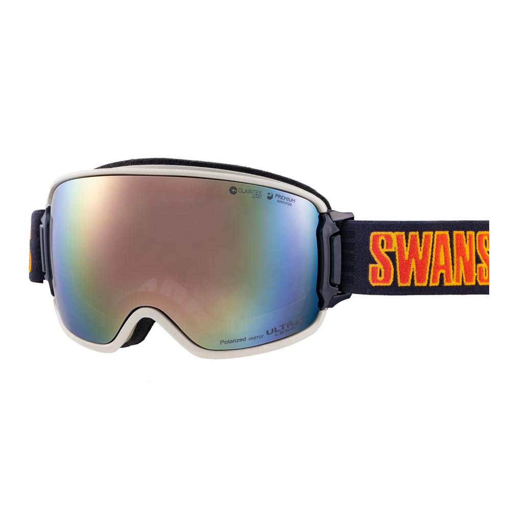 Swans RIDGELINE Snow Made In Glasses Pastel Brown Mirror X Ultra Light Purple UV Sizes Goggles, Japan, Compatible, Polarized, Mirrored, RL-MDH-PU-LP