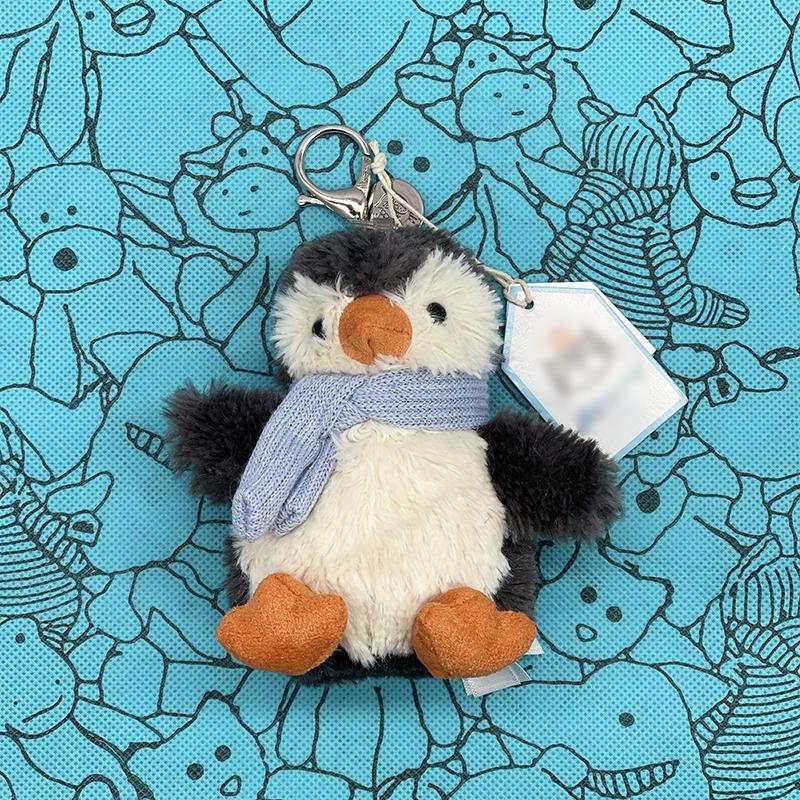 Brinquedos de Pelúcia Marshmallow JC, Chaveiros de Croissant, Brinquedos de Pelúcia Macaron, Pinguins, Trevos de Quatro Folhas, Capivaras, Pingentes de Bolsa de Golfe