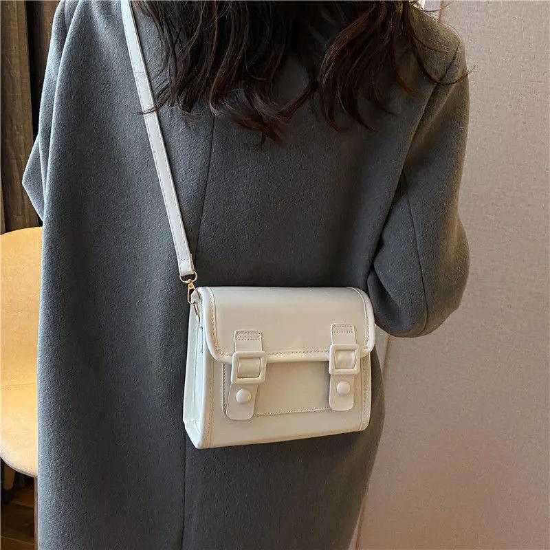 WTEMPO Casual Solid Color High Grade Retro Single Shoulder Bags Women Autumn Winter Versatile Elegant Crossbody Bags