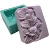 Lily Flower Soap Mold Pretty Flower Soap Silicone Mould for Handmade DIY Soap Making Lotion Bars Scented Candles Resin Crafts Aromatherapy Gypsum