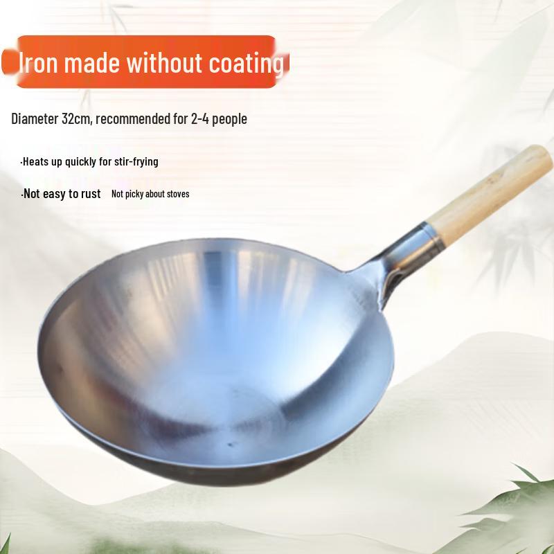 XIANDUN Komercyjny Wok z Kutego Żelaza