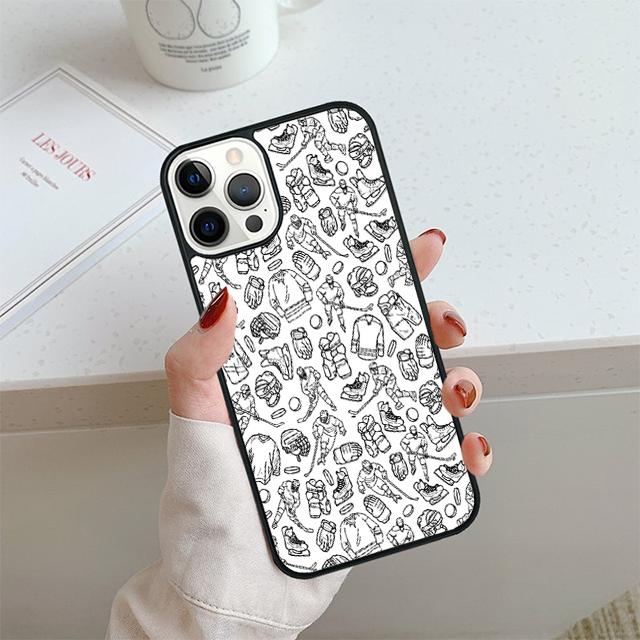 Hot Sport Ice Hockey Phone Case For iPhone 17 Air 14 15 16 13 12 Cover For Apple 14 15 16 Pro Max Plus Coque