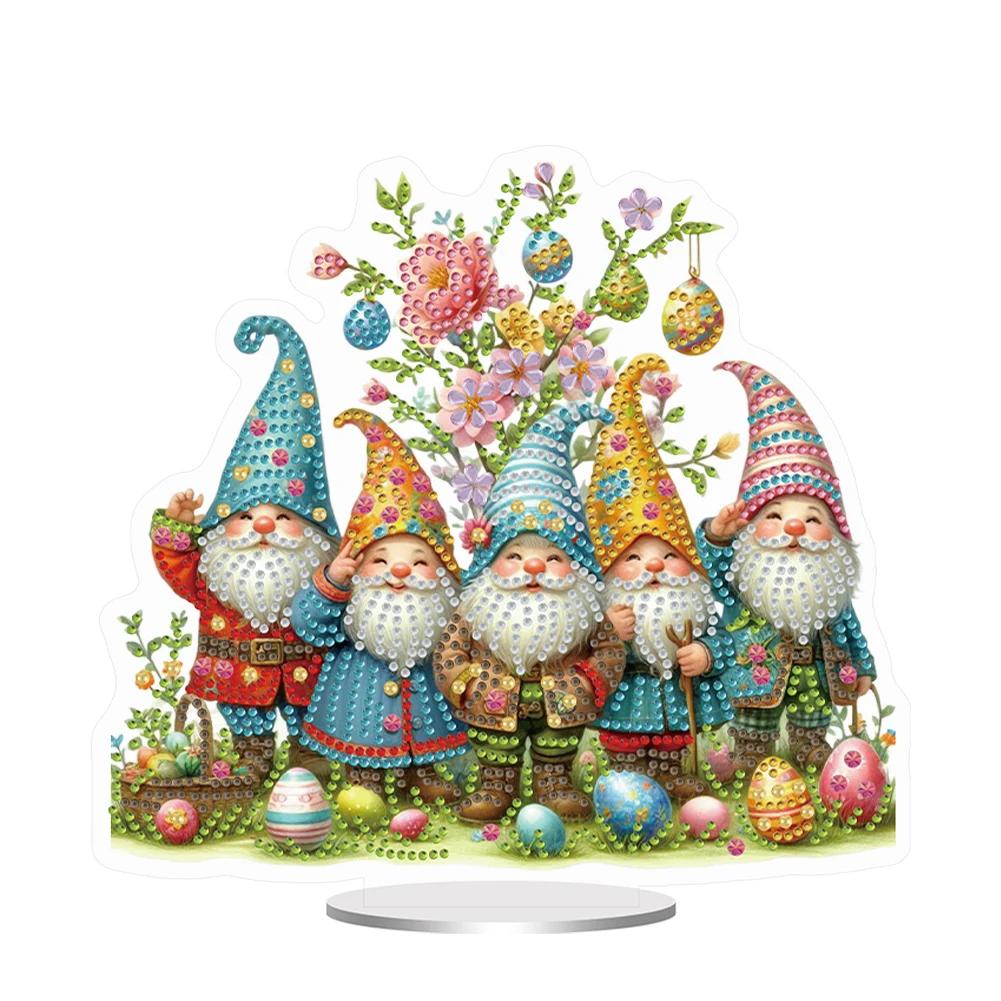 Easter Special Shaped Diamond Painting Desktop Ornaments Kit Acrylic 5D DIY Diamond Art Tabletop Decorations Bedroom Table Decor