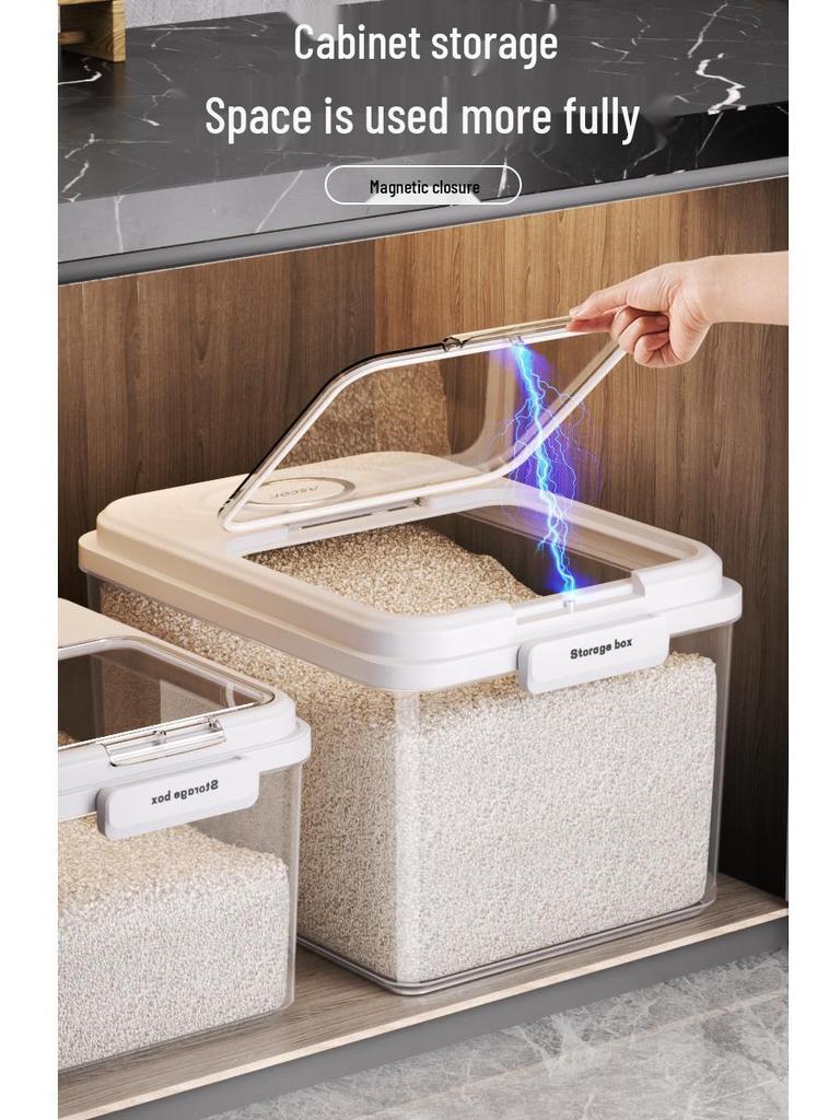 Large Rice and Flour Storage Bin: Sealed, Insect-Proof, Moisture-Proof, Food-Grade.