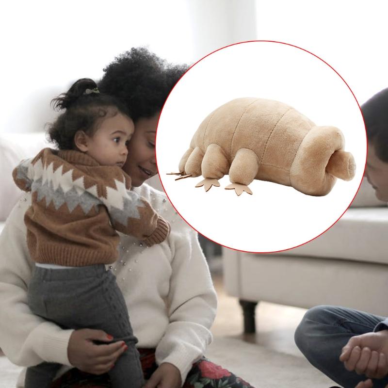 Tardigrade Plush Cute Stuffed Water Bear Dolls, Lifelike Sea Creatures Cute Stuffed Water Bear Dolls Kids Birthday Gifts